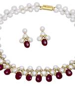 Multicolor pearl necklaces