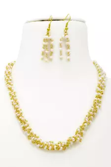 White pearl necklaces