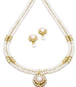 White pearl necklaces