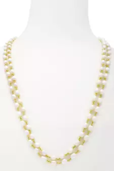 White pearl necklaces