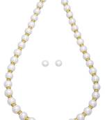 White pearl necklaces