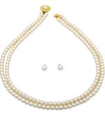 White pearl necklaces