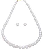 White pearl necklaces