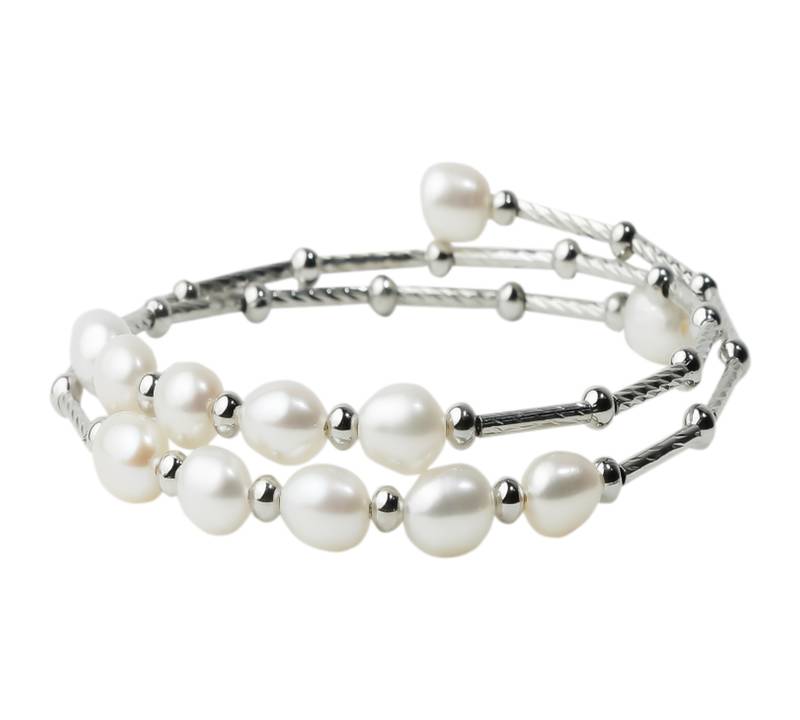 White pearl bracelets