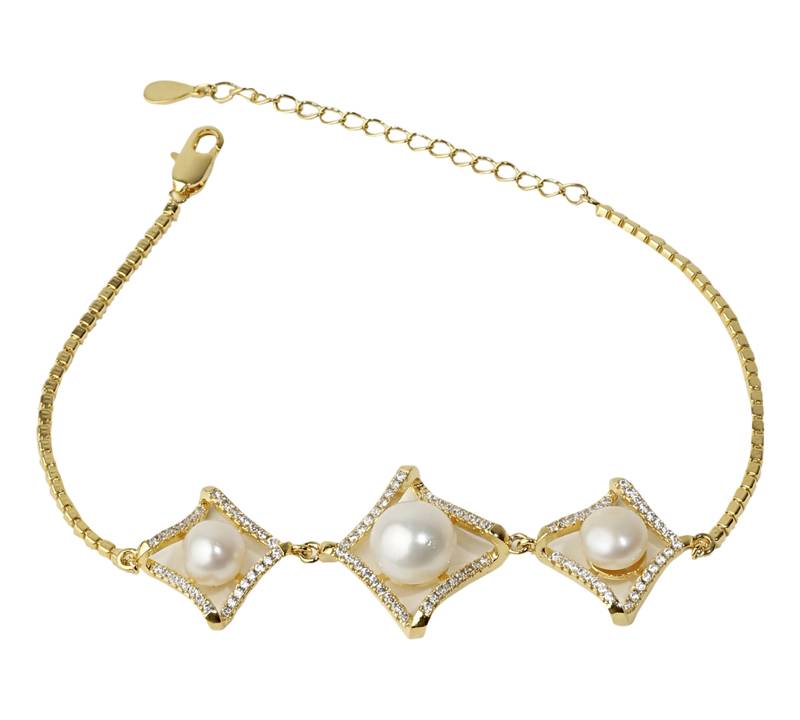 White pearl bracelets