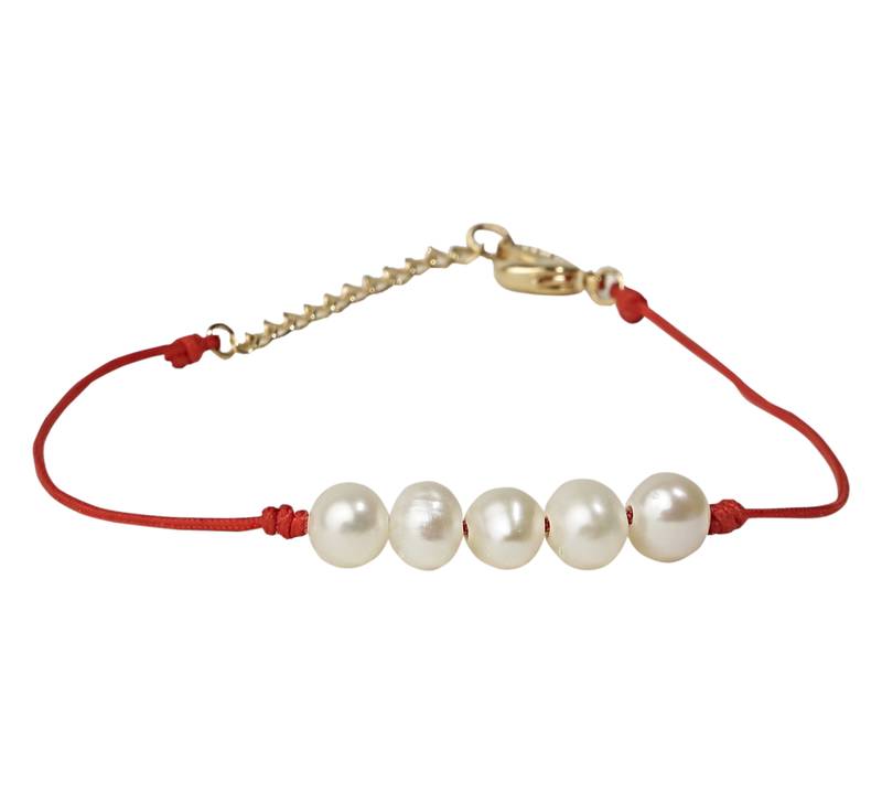 White pearl bracelets