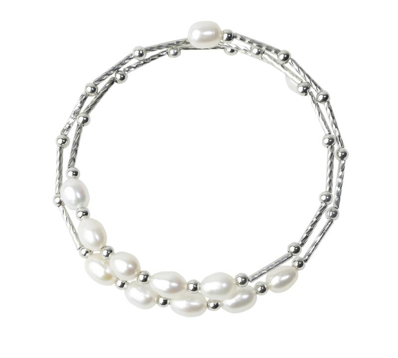 White pearl bracelets