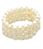 White pearl bracelets
