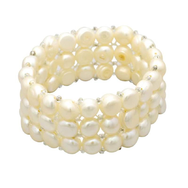 White pearl bracelets