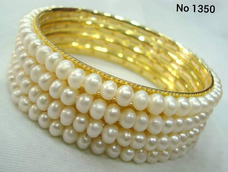 White pearl bracelets
