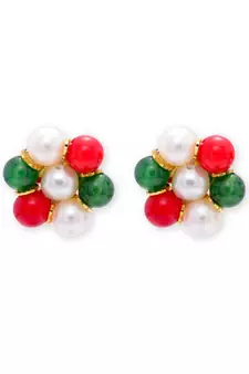 Multicolor pearl earrings