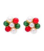 Multicolor pearl earrings
