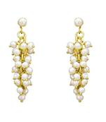 White pearl earrings