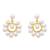 White pearl earrings