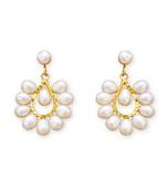 White pearl earrings