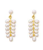 White pearl earrings