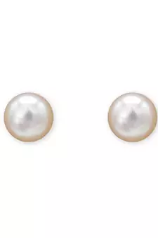 White pearl earrings