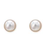 White pearl earrings