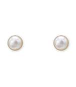 White pearl earrings