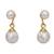 White pearl earrings