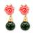 Multicolor pearl earrings