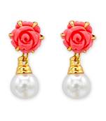 Multicolor pearl earrings