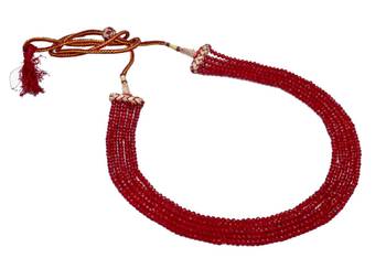 Maroon crystal necklaces 1