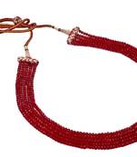 Maroon crystal necklaces