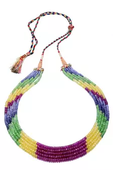 Multicolor crystal necklaces