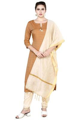 Brown plain rayon party-wear-kurtis 1