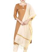 Brown plain rayon party-wear-kurtis