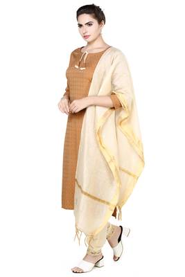 Brown plain rayon party-wear-kurtis 5