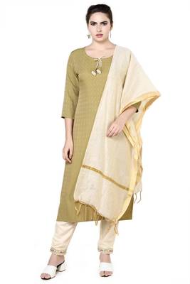 Dark-green plain rayon party-wear-kurtis 1