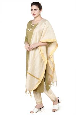 Dark-green plain rayon party-wear-kurtis 3