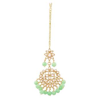 Green cubic zirconia maang-tikka 3