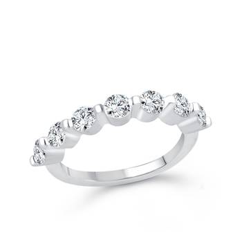 Solitaire Diamond Studded Rhodium Plated Brass Ring for Women and Girls 1