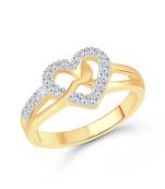 Heart Diamond Studded Ring for Women and Girls 