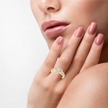 Heart Diamond Studded Ring for Women and Girls  2