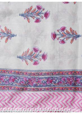 Grey Floral Printed Kurta With Pant And Dupatta 9