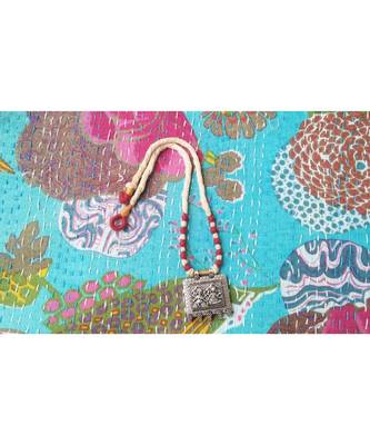 Handcrafted Laxmi - Ganesha Pendant Twisted Thread Cord 1