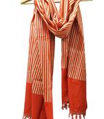 Orange cotton printed   Dupatta