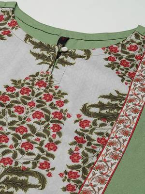 Green printed viscose rayon kurtas-and-kurtis 4