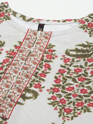 Green printed viscose rayon kurtas-and-kurtis 4