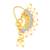 Gold Plated with Peals Alloy Maharashtrian Nath Nathiya   Nose Pin for women VFJ1004NTH TAR