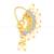 Gold Plated with Peals Alloy Maharashtrian Nath Nathiya   Nose Pin for women VFJ1004NTH TAR