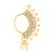 Gold Plated Mayur design with Peals Alloy Maharashtrian Nath Nathiya   Nose Pin for women VFJ1011NTH Press