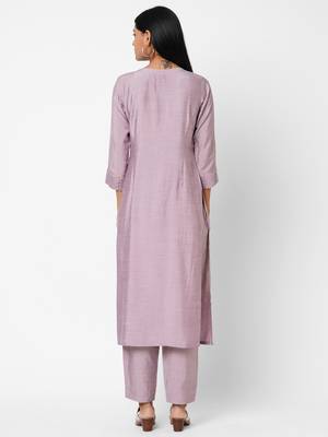 Purple embroidered viscose ethnic-kurtis 2