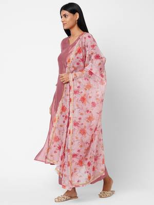 Pink embroidered silk ethnic-kurtis 4