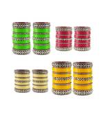 Multi Stone Stud Acrylic Bangle with very extra size