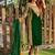 Dark-green embroidered velvet salwar